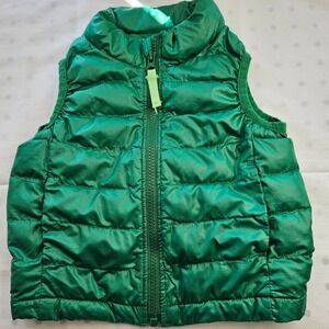 Primary Kids' Lightweight Puffer Vest in Grass Green